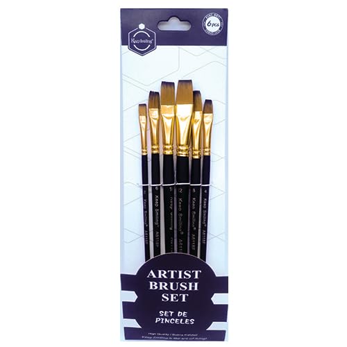 Keep Smiling Flat Brush Card A6118F, Black, 6 Pieces, Durable