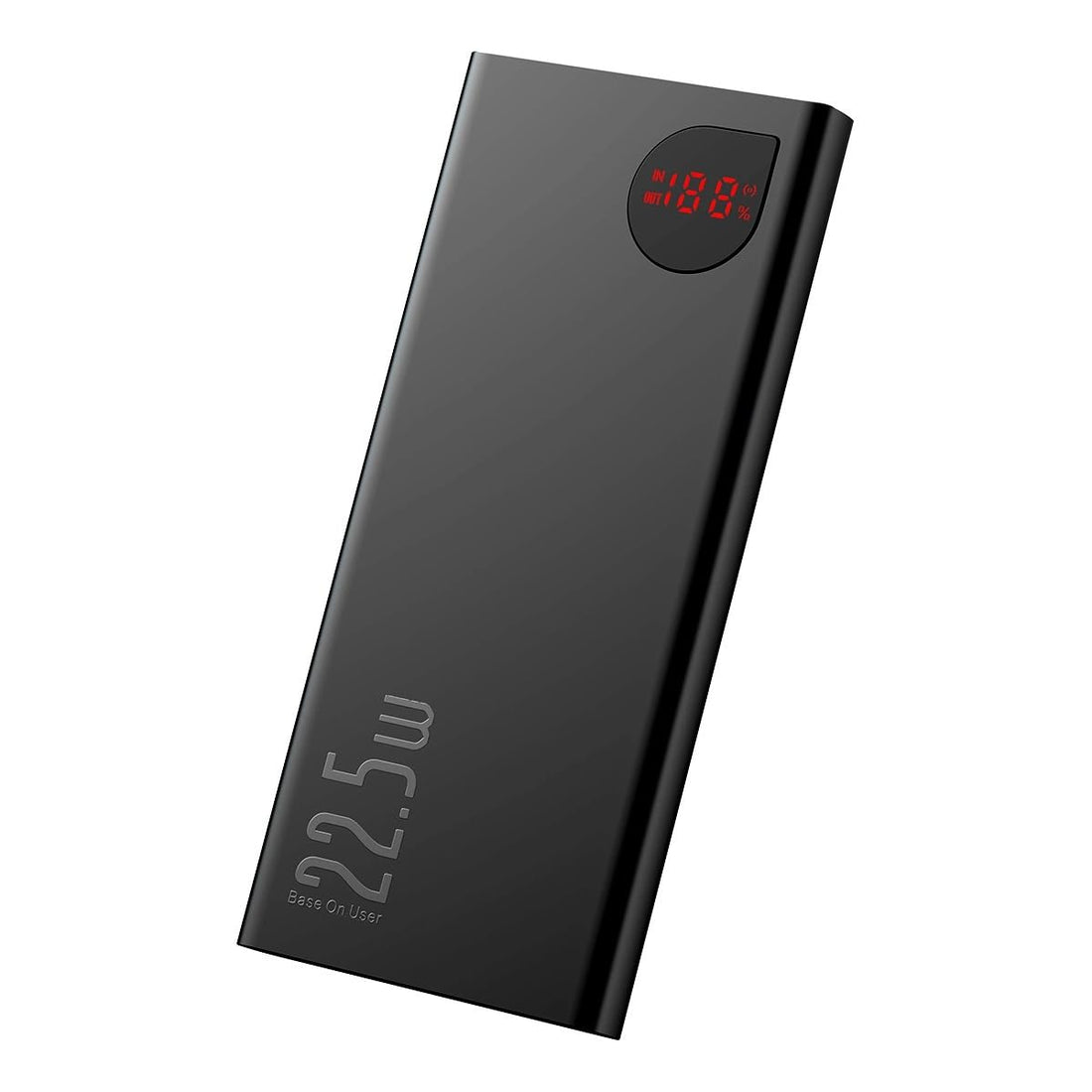 Baseus Power Bank Adaman with Digital Display (2021), C+U+U, PD 3.0, QC 3.0, 22.5 W, 10000 mAh, Black (PPAD070001)