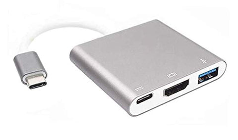 USB Type C to HDMI Adapter 4K USB 3.1 Type C Multiport HDMI Converter for MacBook, Chromebook Pixel Devices and More USB C Devices to HDTV/Projector Silver