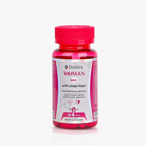 Dozova Women Max Your Daily Dose of Beauty: Women's Multivitamin for Radiant Skin, Hair Nails Support + Energy Boost, Nourish Your Body with Essential Vitamins and Minerals – 30 Tablets