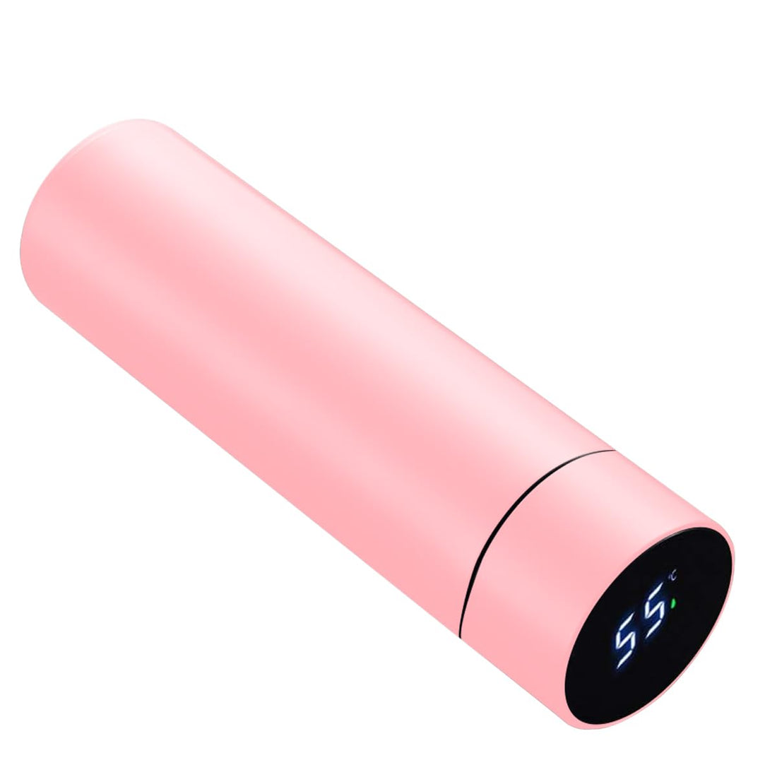 Smart Water Bottle Stainless Steel Thermos Flask Travel Mug with Smart LCD Touch Screen Keep Hot or Cold Car Portable Tea Coffee Vacuum Insulation Double Walls(Pink)