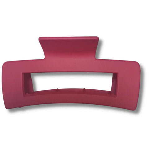 middle Hair Claw Clip, Matte Finish, Open Rectangle Style, for Thick Hair multicolor-2 piece-B16