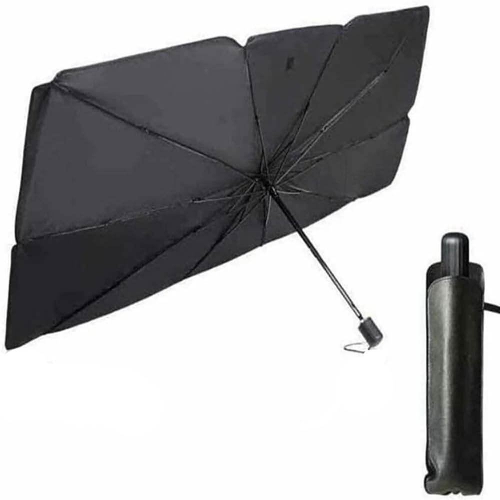 Wadi Car Windshield Sun Shade - UV Rays & Heat - Foldable Sunshade Keeps Your Vehicle Cool and Blocks UV Rays - By KaberMisr 2020
