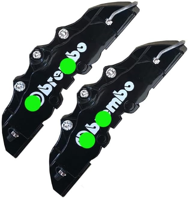 Nesmah Store Car Wheel Disc Brake Cover, Suitable for Car Modification, Car Brake Pad and Rear Drum Brakes, Sports Clipper Cover Decoration Brake Cover - (Medium 24cm, Black)