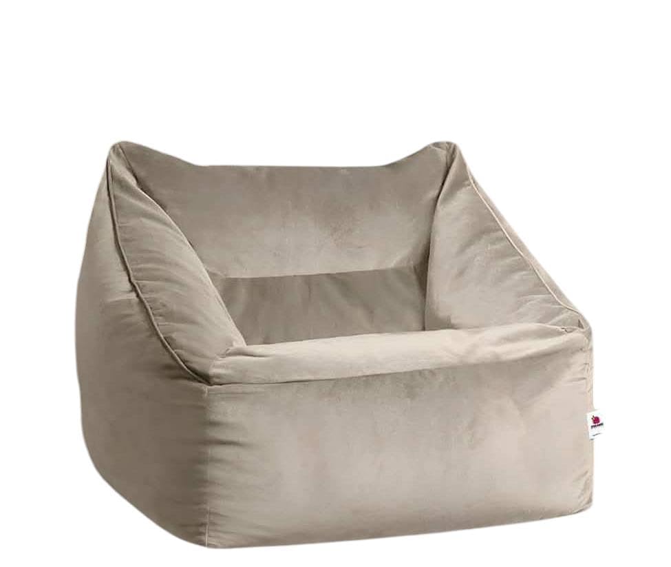 Star Bags Ultra Modern Extra Large Velvet Bean Bag - Beige Chic - 105 * 105cm