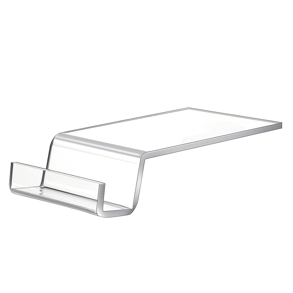 Best Media Acrylic Book Display Stand, Adjustable Holder for Comics, Albums, CDs, Magazines, Postcards and Artwork, 4-Pack Clear