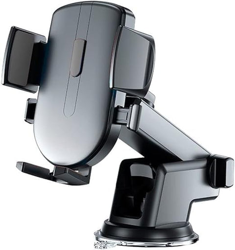Car Phone Holder - Mountable to Dashboard and Glass - with Suction Cup and Suction Device - with 360° Rotation - High Stability Without Vibration - Compatible with All Phones