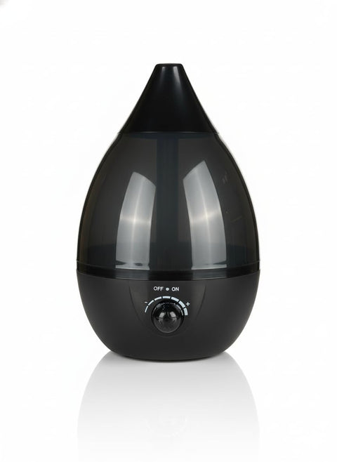Steam Diffuser, Humidifier, Electric Perfume Diffuser, Water Drop Design (Black, 3)