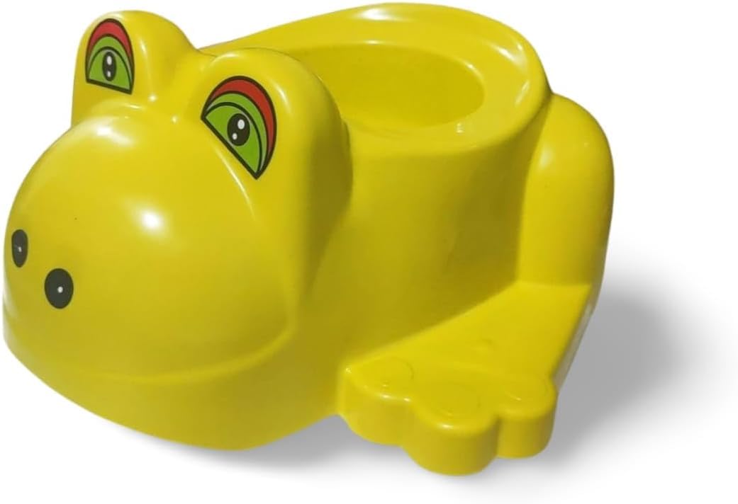 Comfortable and Safe Baby Potty – Potty Training with Attractive Design – Multicolor & Shapes Perfect for Early Training (Yellow Frog)