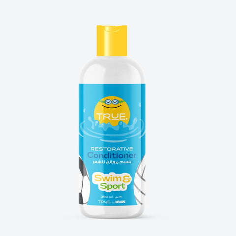 True By Lanalou Restorative Conditioner for Active Kids, Swim & Sport Hair Care, 290ml, Enriched with Chamomile, Aloe and Rice Protein