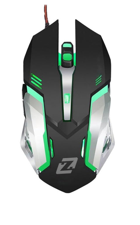 Gaming Mouse ZR-1850 Wired USB - Honeycomb Lightweight Design, 3600 DPI Optical Sensor, 6 Programmable Buttons, Braided Nylon Cable, Plug & Play for PC, Laptop, Desktop Windows/Mac (Black)