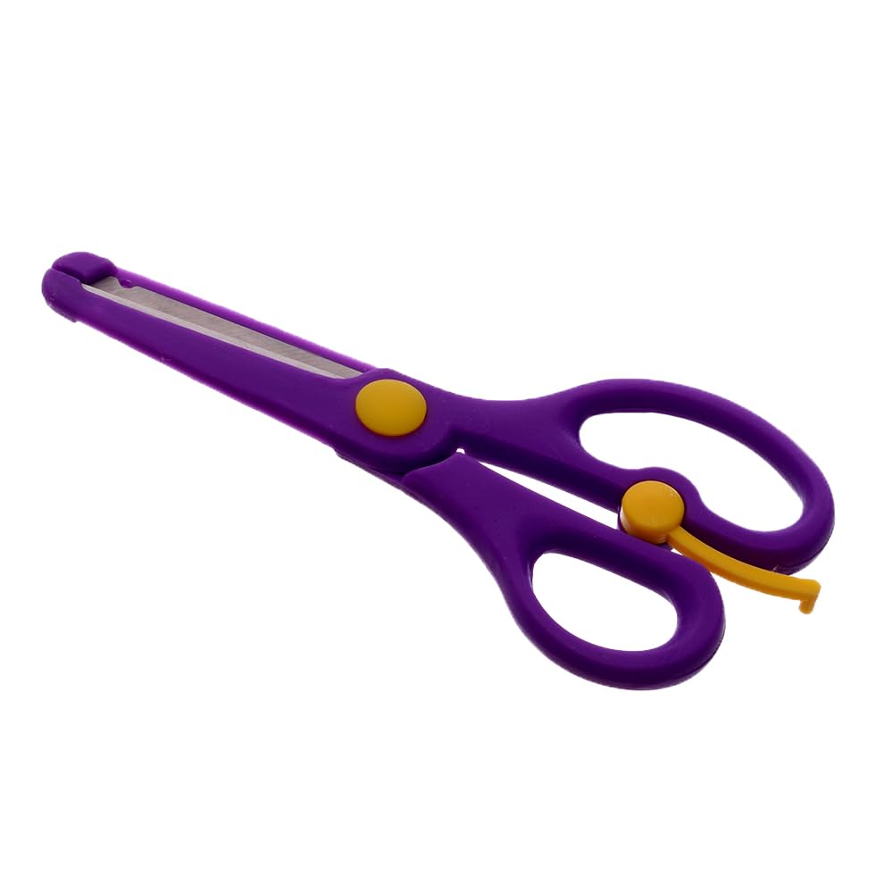 Elmaayergy M-19_ QH-2019 Plastic Scissors With Metal Sharp Blade With Durable Material, Suitable For School And Home
