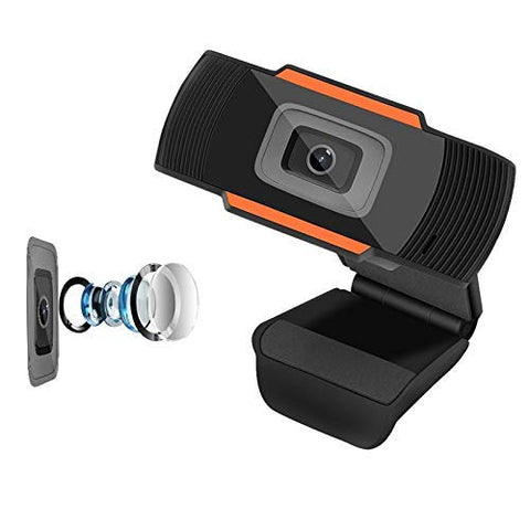 HD Web Camera for PC with 720P Good Focus Built-in Microphone Video Calling Conferencing MSN Recording, PC Laptop Desktop