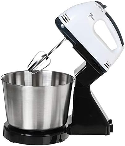 Stand Mixer, 100W Stainless Steel Multi Functional Kitchen Machine, Electric Mixer One-Piece Head-Up Design, with 2 L Mixing Bowl, Beater, Whisk, Dough Hook
