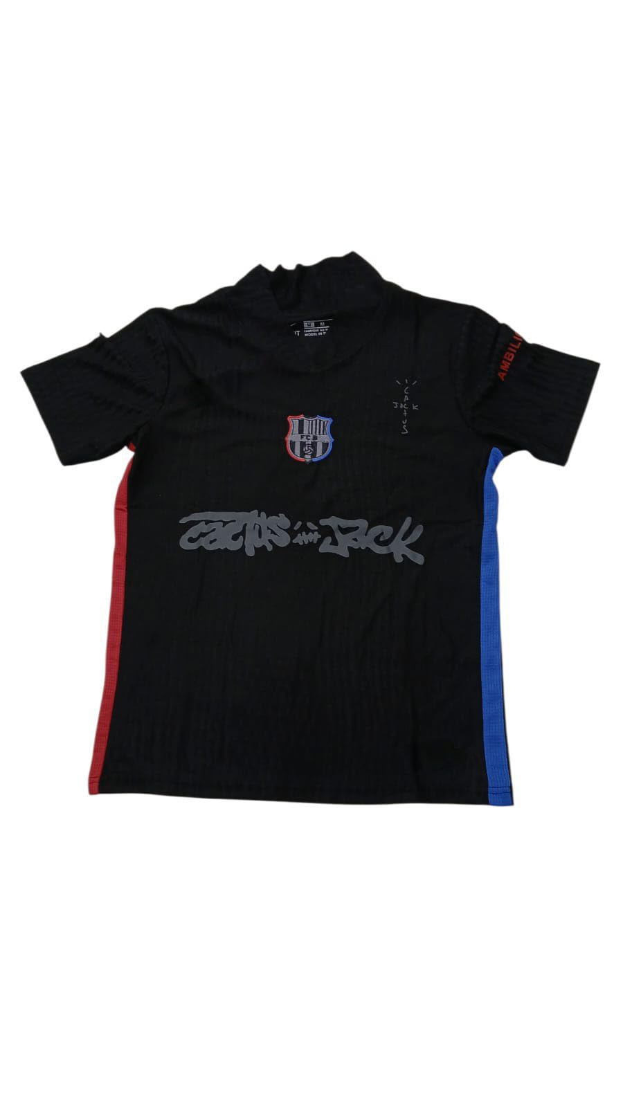 Barcelona Inspired Black Football Jersey – Travis Scott Trend Edition 2026 Style Casual Sports Unisex Adult
