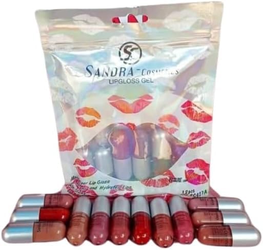 Liquid Lipstick Gel, Matte & Glossy Finish, Red, 12 Count