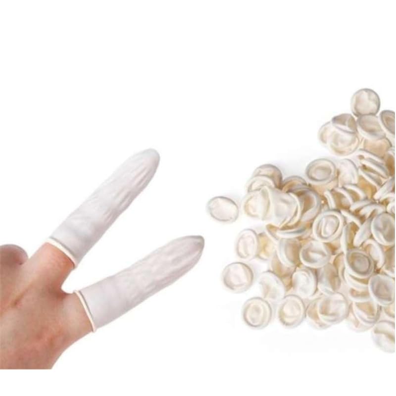 140 Pieces Finger Protection Gloves Finger Support Latex Disposable Durable High Elastic Anti-Static Sleeve Protection Tool