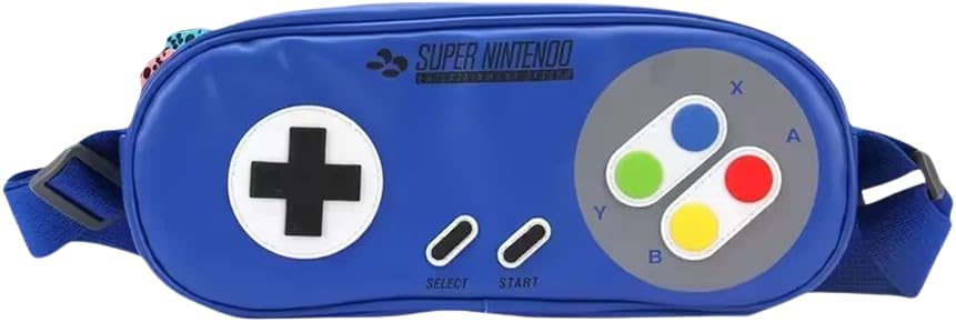 Energy Case Compatible with Super Nintendo Shoulder Traveler Case Blue | Durable Shockproof Shoulder Bag Compatible with Nintendo Switch OLED One Size