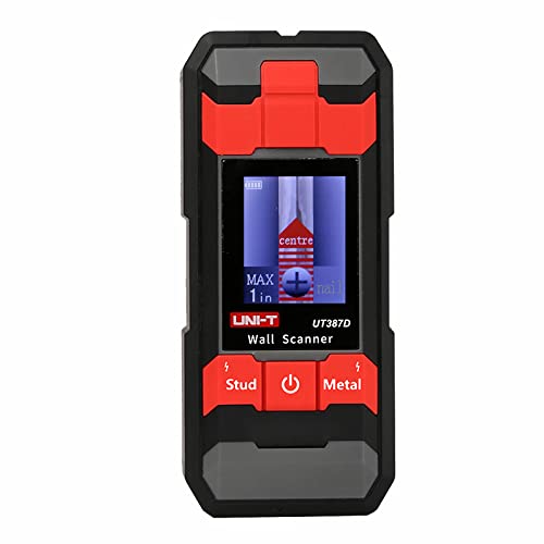 UNI-T UT387D Professional Wall Scanner - 4-in-1 Stud Finder, Metal Detector, and AC Wire Detector with 1.8" Color LCD, Voice Broadcast, and High Precision Sensor