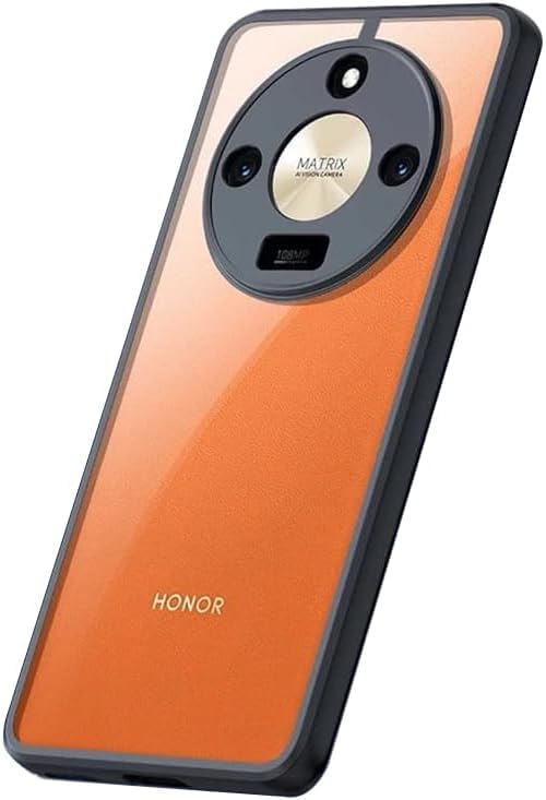 Hard Crystal Q Series Black Frame Luxury Case For Honor X9b