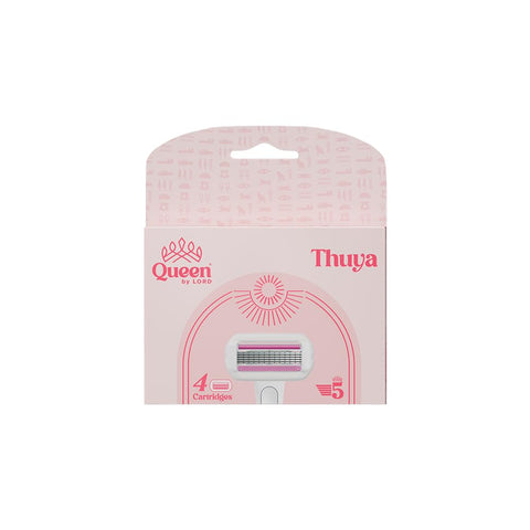 Queen By Lord Toya 5 Blade Razor Refills with 4 Cartridges