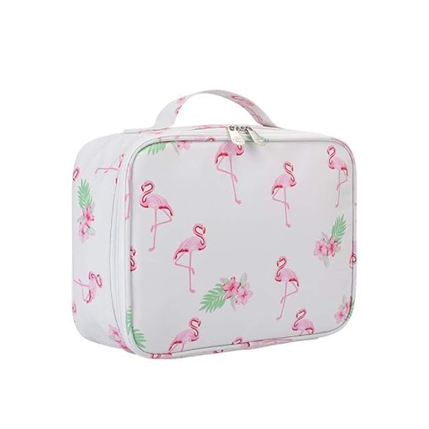 Multipurpose Waterproof Makeup Bag Cosmetic Organizer with Brush Holder Pouch, Large Travel Toiletry Bag for Women, Durable Beauty Storage Case 30 x 20 cm (One pack)