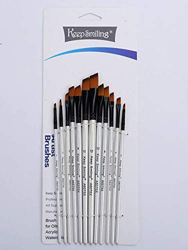 HS Keep Smiling Brush (Short Handel Angular Set of 12)