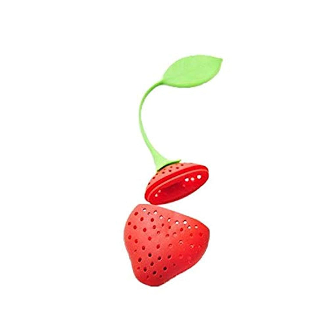 1 pcs Silicone Strawberry tea bag ball sticks Loose Herbal Spice Filter tools