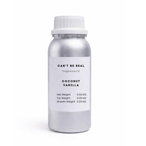 CAN'T BE REAL Fragrance Oil – Premium Scent for Diffusers, Candles & Soap Making – Long Lasting Sweet Aroma – Highly Concentrated Perfume Oil – 0.5 KG (Coconut Vanilla)