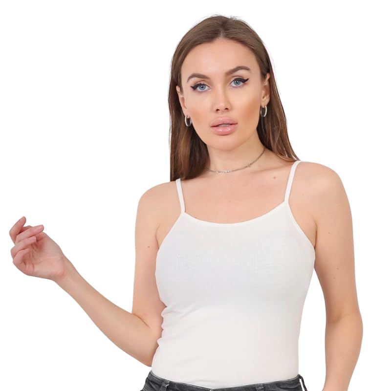 Cotton Zone Premium Organic Cotton Women's Straps Cropped Top size