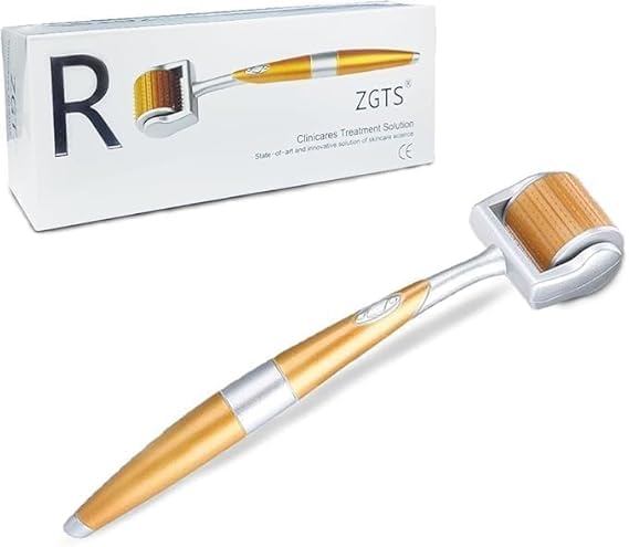 Derma Roller 192 Needles Medical Titanium 0.75mm for Collagen Stimulation and Skin Rejuvenation