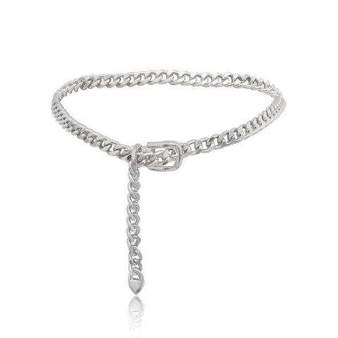COLORFUL BLING Belt Chains for Women Gold/Silver/Leopard Tone Single Layer Rhinestone Waist Chain Jewelry for Women Teen Girls (Gold)