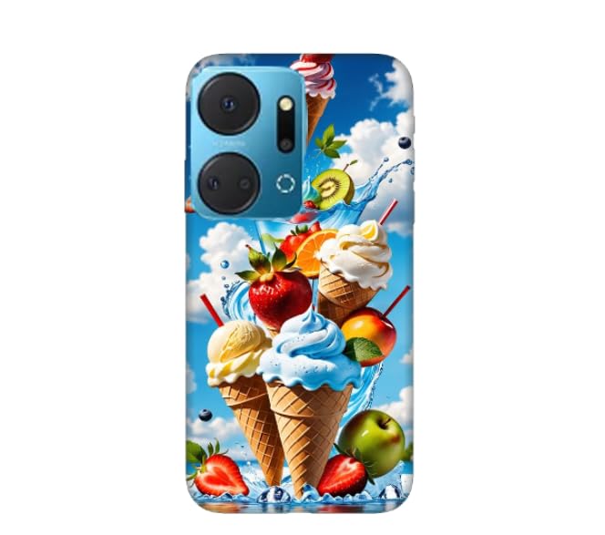 New design number 10034 Silicone Printed mobile case compatible with Honor X7a