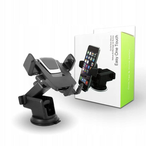 Car Phone Holder Mount Windshield - Phone Mount for Car with Strong Suction, Universal Windshield Car Phone Holder Mount, Phone Holder for Car Dashboard Mount - Black Phone Mount Car