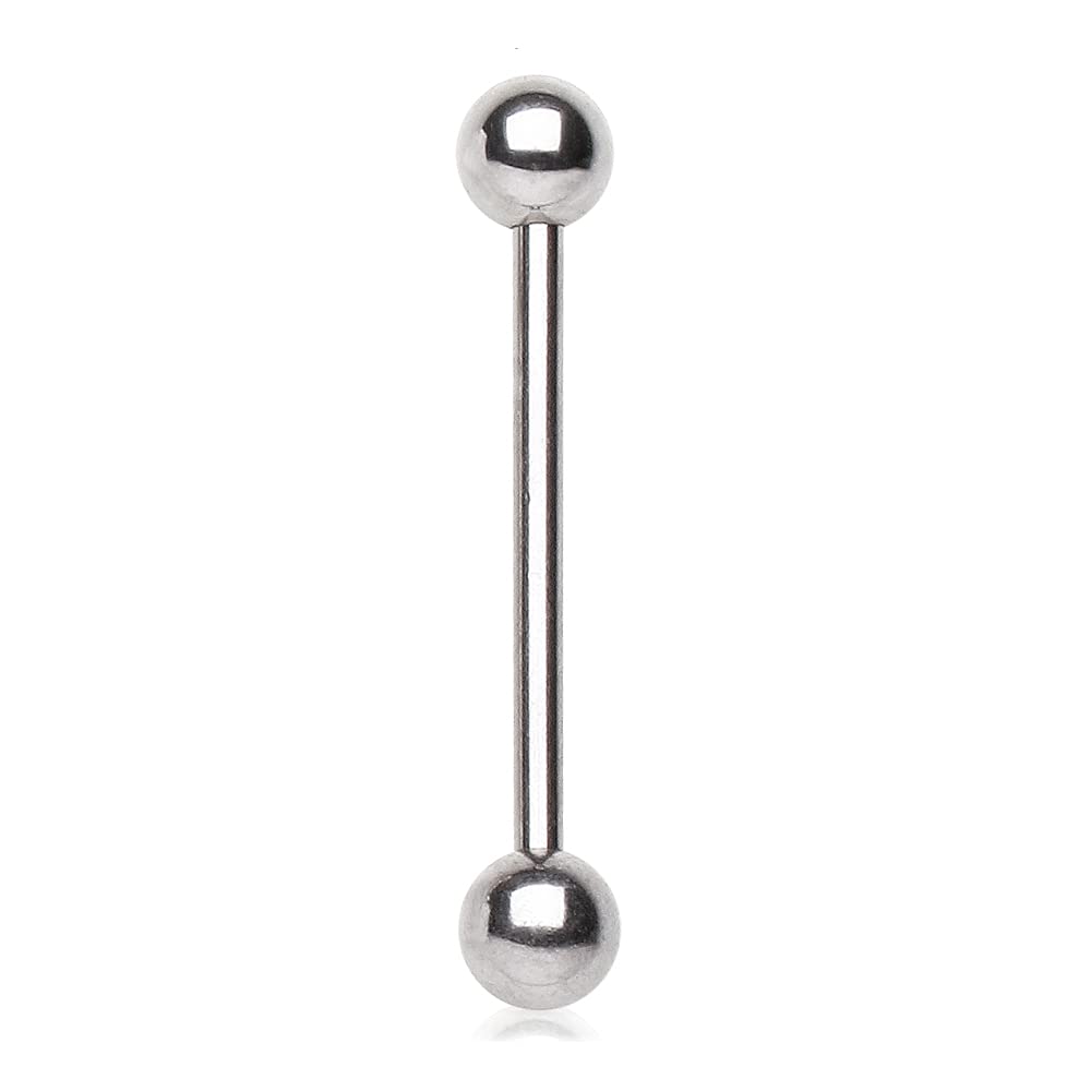 Dynamique Galerie Internally Threaded Titanium Straight Barbell with Solid Balls (Sold Per Piece)