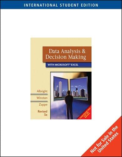 Business Analytics - Data Analysis & Decision Making - Mindtap Course List, Ed.6 By S. Albright - Wayne Winston