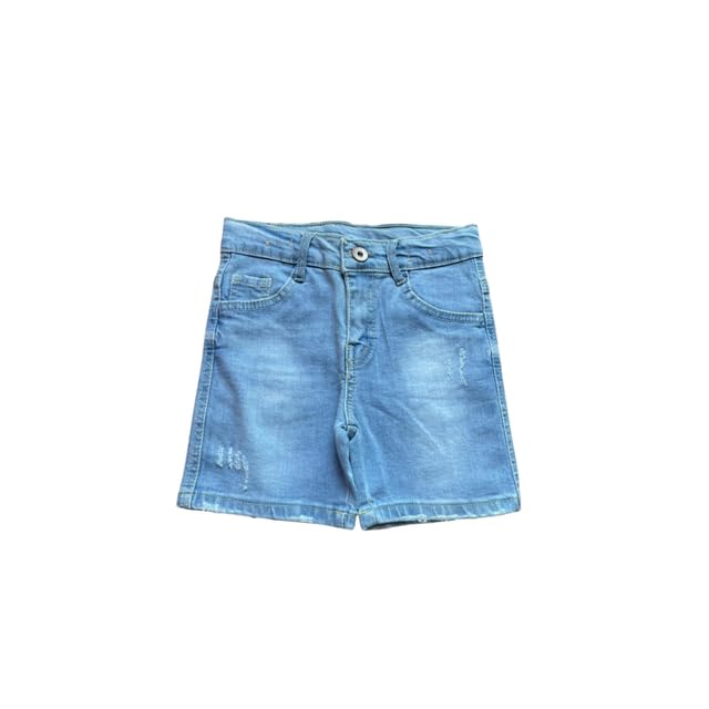 Boys Jeans Shorts, Blue Sky, Casual Wear, High-Quality Denim Material, Side Pockets