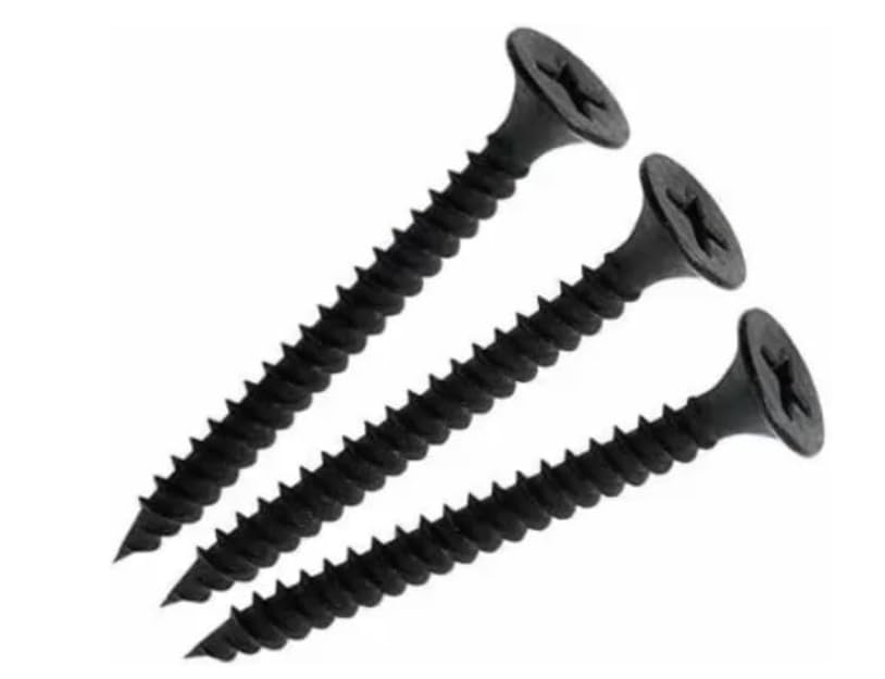 Black Drywall Screw – 5 cm, Strong Steel, Sharp Thread, Corrosion-Resistant, Ideal for Wood, Metal & Construction Use (50pcs)