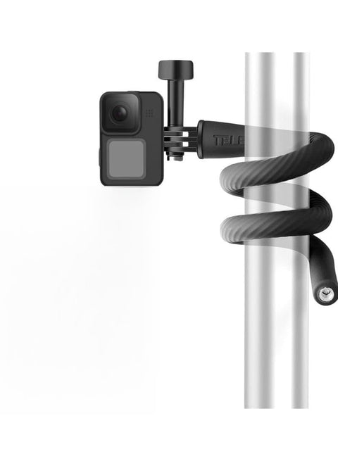 Neck Selfie Stick Camera Clamp Mount with Phone Clip for Max Hero 12 11 10 9 8 7 Insta360 X3 GO3 DJI Action 3 4 Action Cameras Phones for Bike Motorcycle Tube Video Shooting