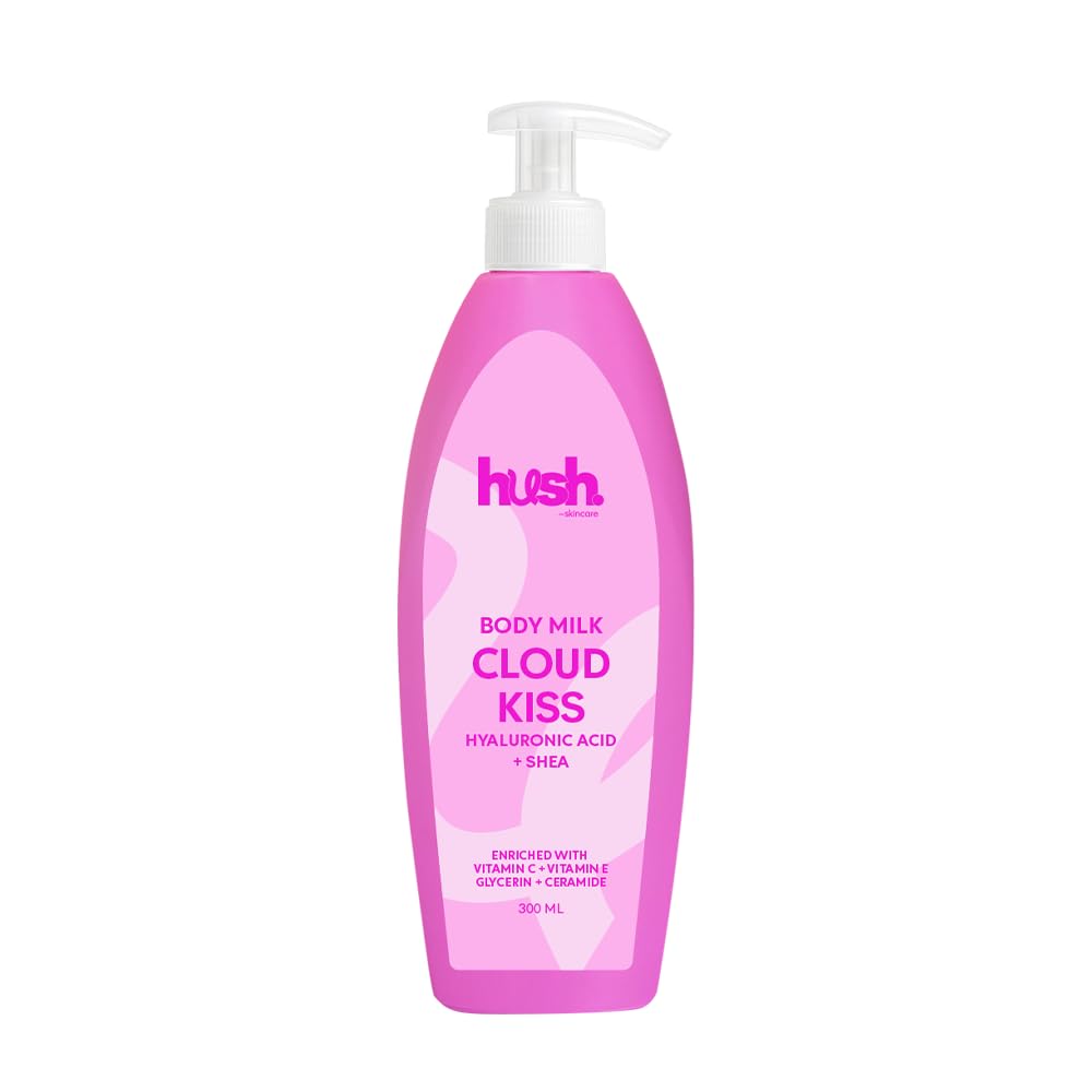 Cloud Kiss Body Milk – Scent:Vanilla Salted Caramel Candy Ice cream– with Hyaluronic Acid, Vitamins C & E, Glycerin, Shea and Ceramide, 300 ml
