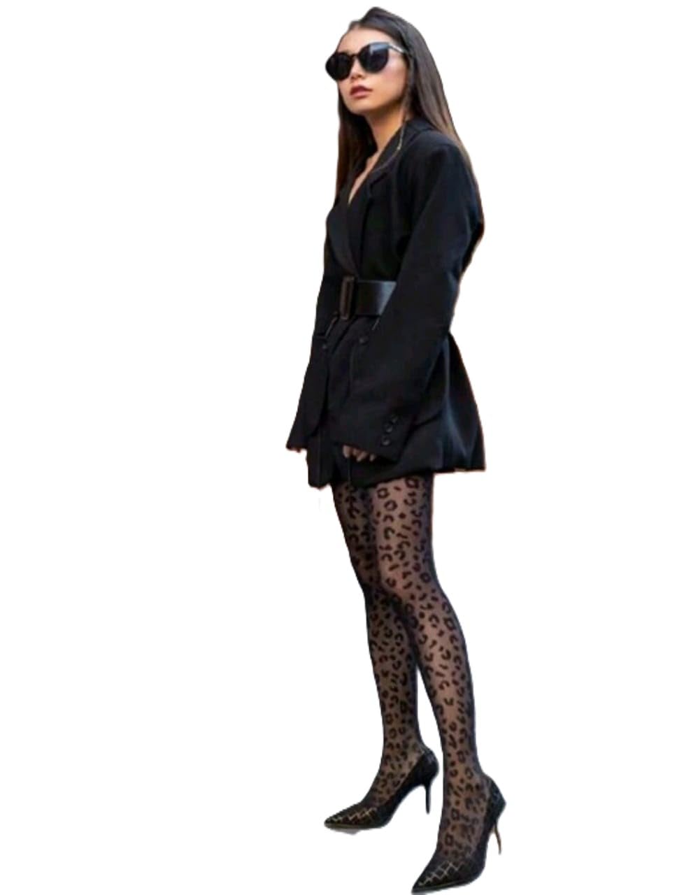 Socks Women Leopard Print Leggings Long Jacquard Slim Slim Tights for All Season