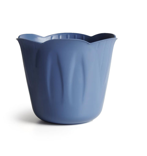 Bama Round Plant Pot - 15cm, Sky Blue, UV-Resistant (Made in Italy)