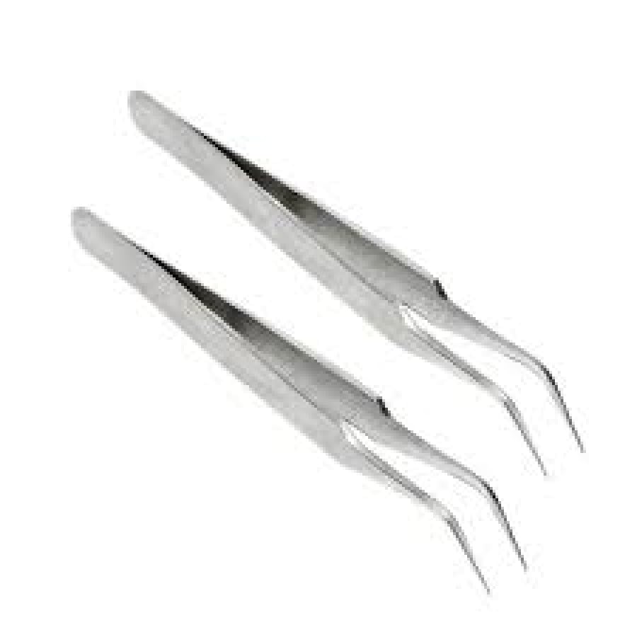 Home - Tools - Tweezers - Curved Tweezers, Stainless Steel