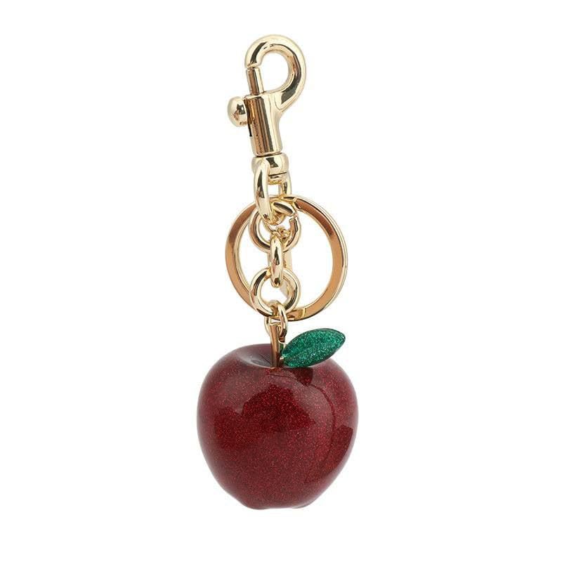 ZonShop Cherry Bag Charm Stainless Steel 18K Gold Plated Fruit Purse Charm for Handbags Bling Cherry Keychain Accessories