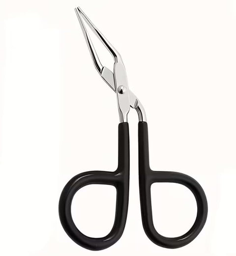 Stainless Steel Eyebrow Tweezers, Angled Tip Brow Plucker, Nose & Facial Hair Removal, Soft-Grip Handle, Precise Grooming Tool MULTICOLOR