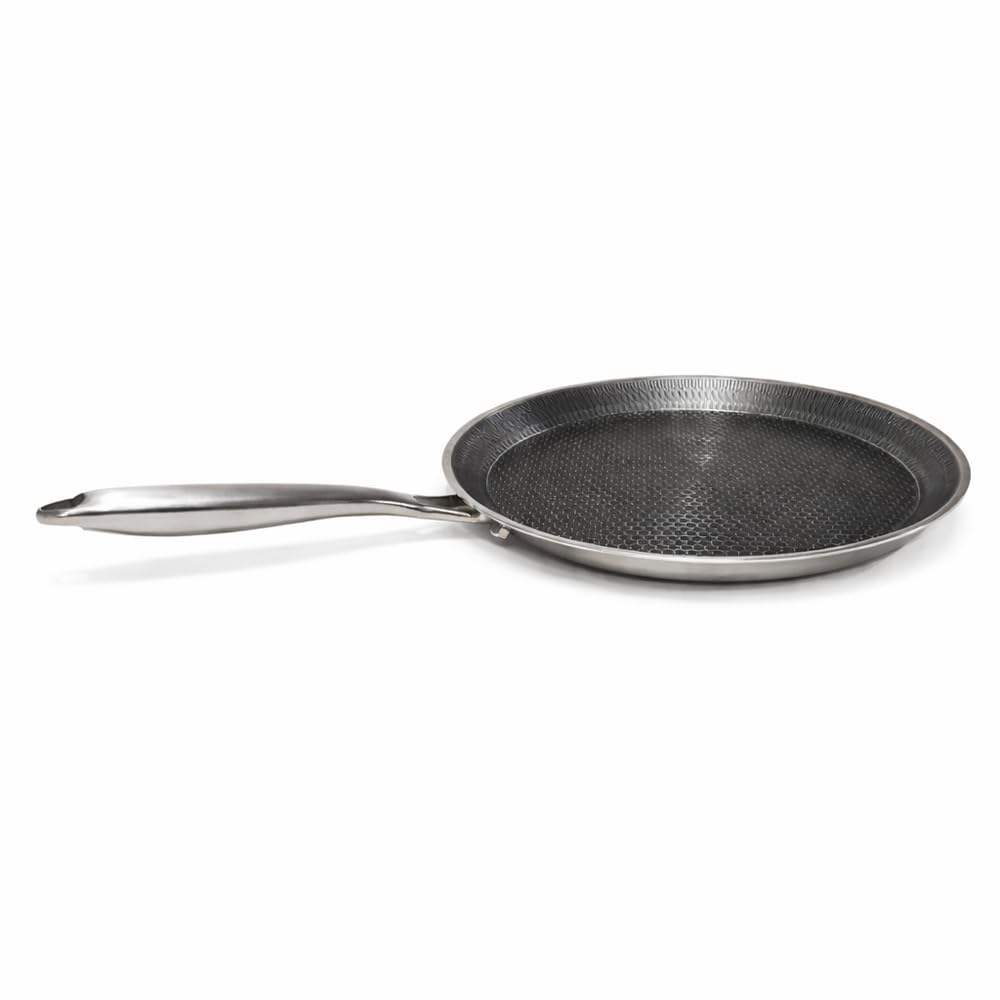 Stainless Steel Frying Pan,Non-Stick Honeycomb Surface with Ergonomic Handle 32cm - A1-527