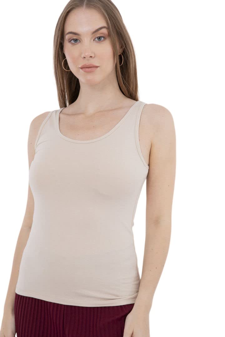 CARINA Womens Cotton Basic Tank Top