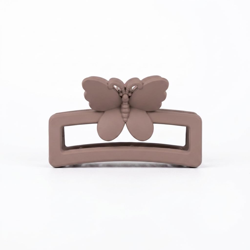 Catch Up Rectangle Butterfly Hair Claw Clip for Women & Girls – Elegant Butterfly Design Rectangular Hair Clip, Strong Hold Non-Slip Grip, Lightweight Stylish Daily Hair Accessory