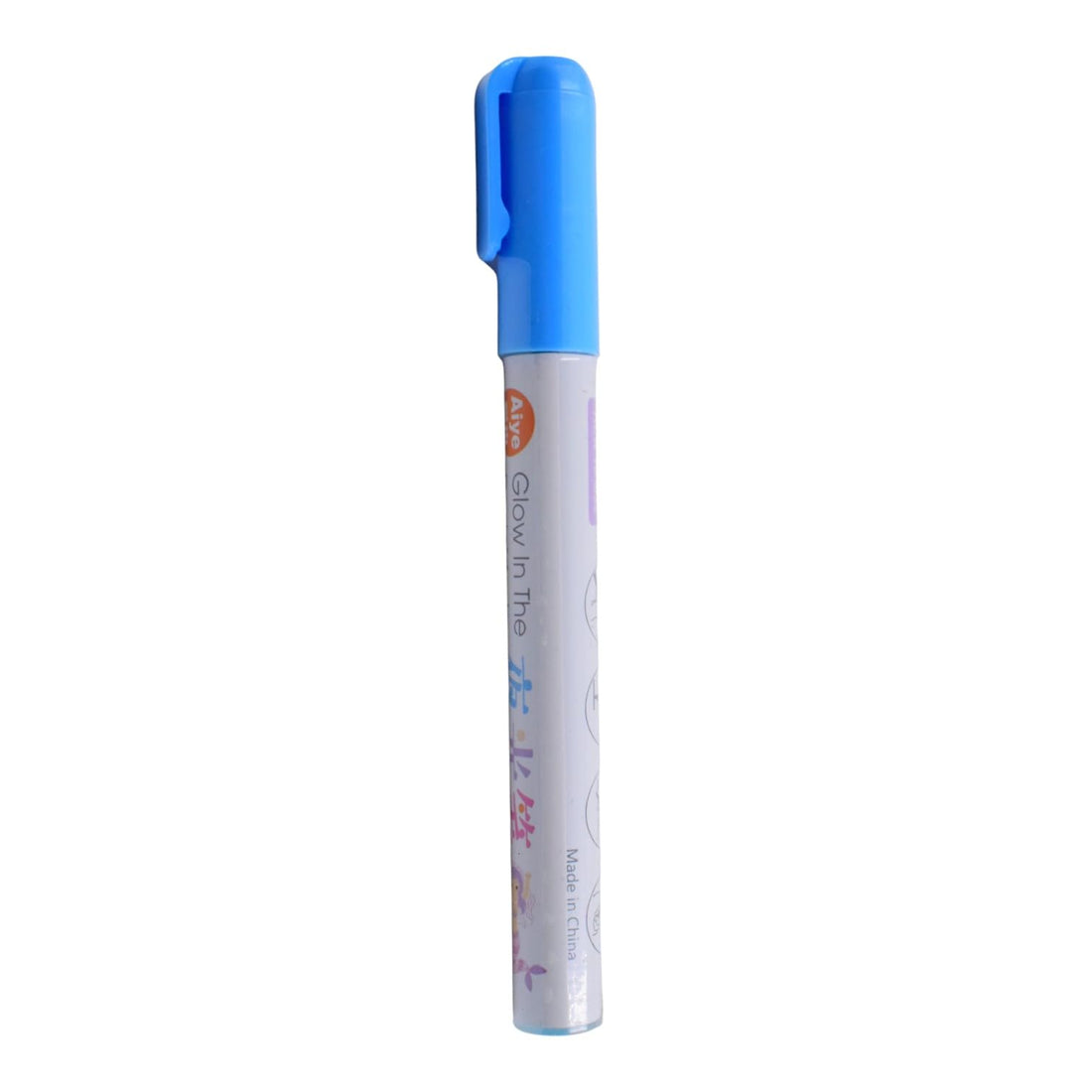 Colorful Luminous Pen, Glow in The Dark Highlighter, Creative Art Pen for Writing, Scrapbooking, Coloring, Greeting Cards, Drawing - Light Blue