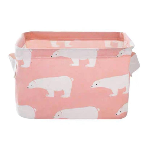 Desktop Cosmetic Storage Basket Portable Rectangular Organizer Box for Bathroom Office